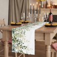 thumbnail image 2 of Table Runners 90 Inches Long Dress Scarves, Sage Green Eucalyptus Leaves Farmhouse Coffee/Dining/Kitchen Table Runner for Living Room, Spring Botanical Floral 13x90 Inch, 2 of 9