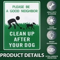 thumbnail image 6 of Thten Please Clean Up After Your Dog,Double Sided, Easy Install,12" x 9" Yard Sign with Metal Wire H-Stakes,Be a Good Neighbor Sign,Pick Up Your Dog Poop Signs Dog Poop Sign 6 Pack, 6 of 8