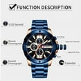 thumbnail image 4 of Top Luxury CURREN Watches Stylish Stainless Steel Band Quartz Wristwatch Men Military Chronograph Waterproof Clock Relog 8336, 4 of 5