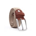 thumbnail image 1 of Cinturón trenzado Qarigey nylon beige para Mujeres Hombres Ropa decorativa, 1 of 6
