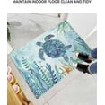 thumbnail image 6 of Shag Bath Rugs Blue Sea Turtle Summer Ocean Plush Soft Fluffy Doormat Floor Carpet,Non-Slip Living Room Bedroom Kitchen Entryway Door Mats Nautical Anchor Coral Starfish, 6 of 6