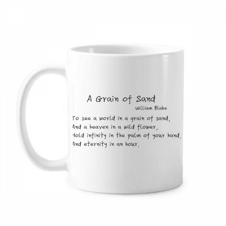 

Famous Poetry Quote A Grain Of Sand Mug Pottery Cerac Coffee Porcelain Cup Tableware
