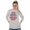 thumbnail image 4 of Biscuits And Gravy Funny Saying Silly Women Plus Size Long Sleeve Graphic Tee Brisco Brands 3X, 4 of 5