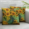 thumbnail image 3 of Nawypu Sunflowers in Vase Van Gogh Throw Pillow Cover Case for Couch Sofa Bed Home Decor, 3 of 5