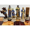 thumbnail image 2 of Medieval Times Crusades set chess men Arabians vs Christians Crusade NO Board, 2 of 6