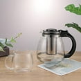 thumbnail image 2 of 1500ml Glass Teapot Transparent Resistant Tea Kettle Loose Leaf Teapot Tea Pot Drinkware, 2 of 7
