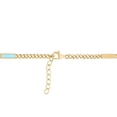 thumbnail image 4 of Open Curb Bracelet with Blue Enamel Bars, 4 of 5