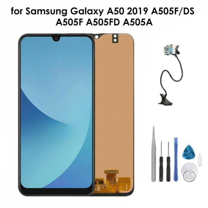 Color : Black JOEMEL Mobile Phone Replacement Parts TFT Material LCD Screen and Digitizer Full Assembly with Frame for Samsung for Galaxy A50 Flex Cable
