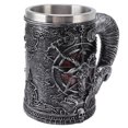 thumbnail image 4 of Vaso de barril de whisky, vaso con revestimiento de acero inoxidable, vaso de resina de acero inoxidable, vaso de cerveza vikingo de calidad profesional, 4 of 12