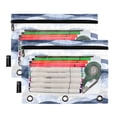 thumbnail image 2 of Art Blue Wave 9.8x7.1in Water Resistant Binder Pouch, 3-Ring Compatible, Transparent Front, 2 of 6