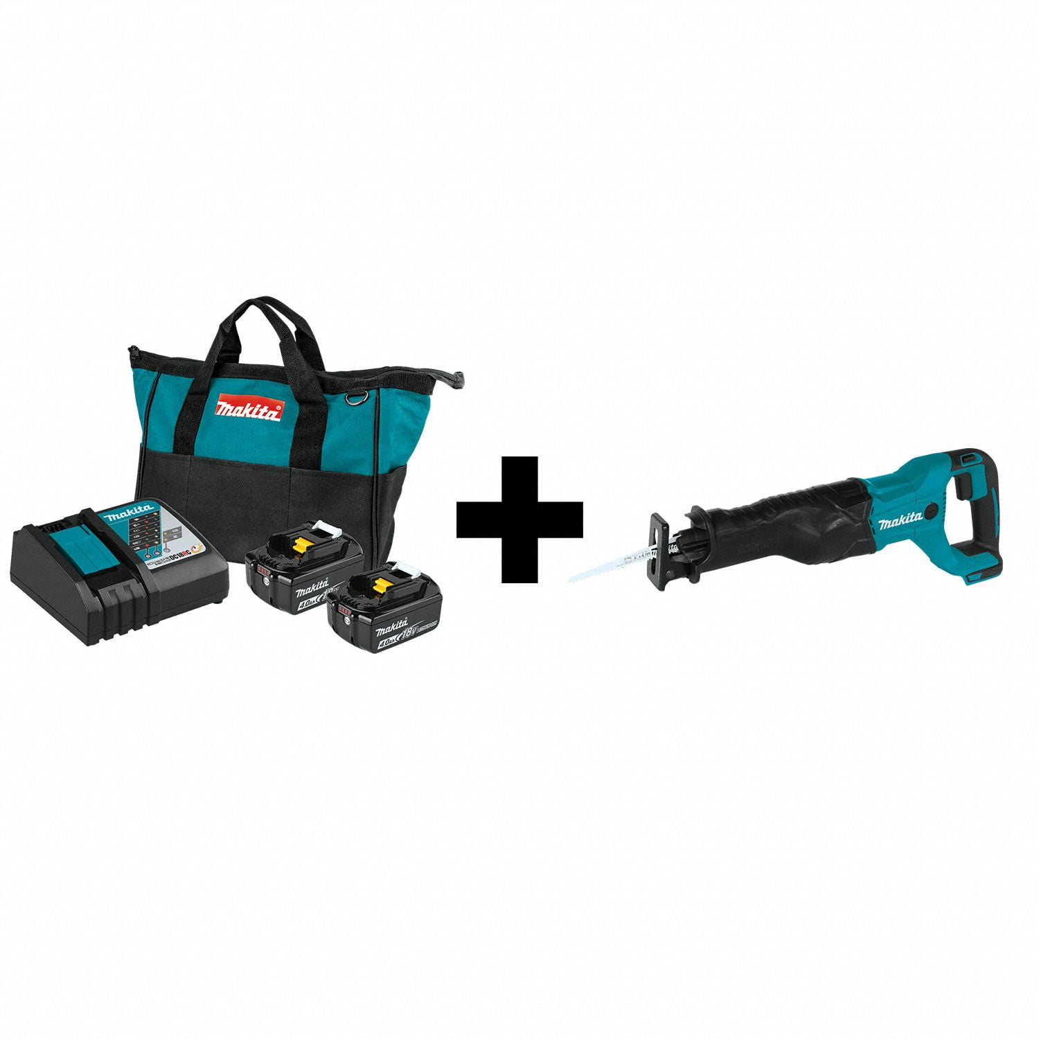 Makita Reciprocating Saw Kit,General Purpose XRJ04Z/BL1840BDC2