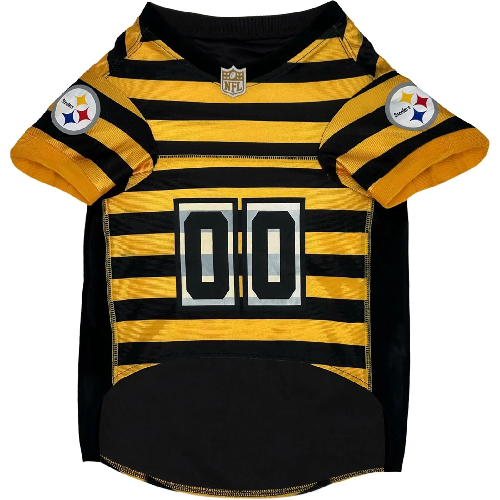 Pets First NFL Pittsburgh Steelers Throwback Dog Jersey BumbleBee Dog Shirt