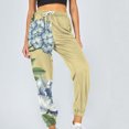 thumbnail image 2 of Pantalones de cintura elástica con estampado informal a la moda para mujer, pantalones largos rectos, pantalones de chándal Fridja  alkflakhf32428, 2 of 5