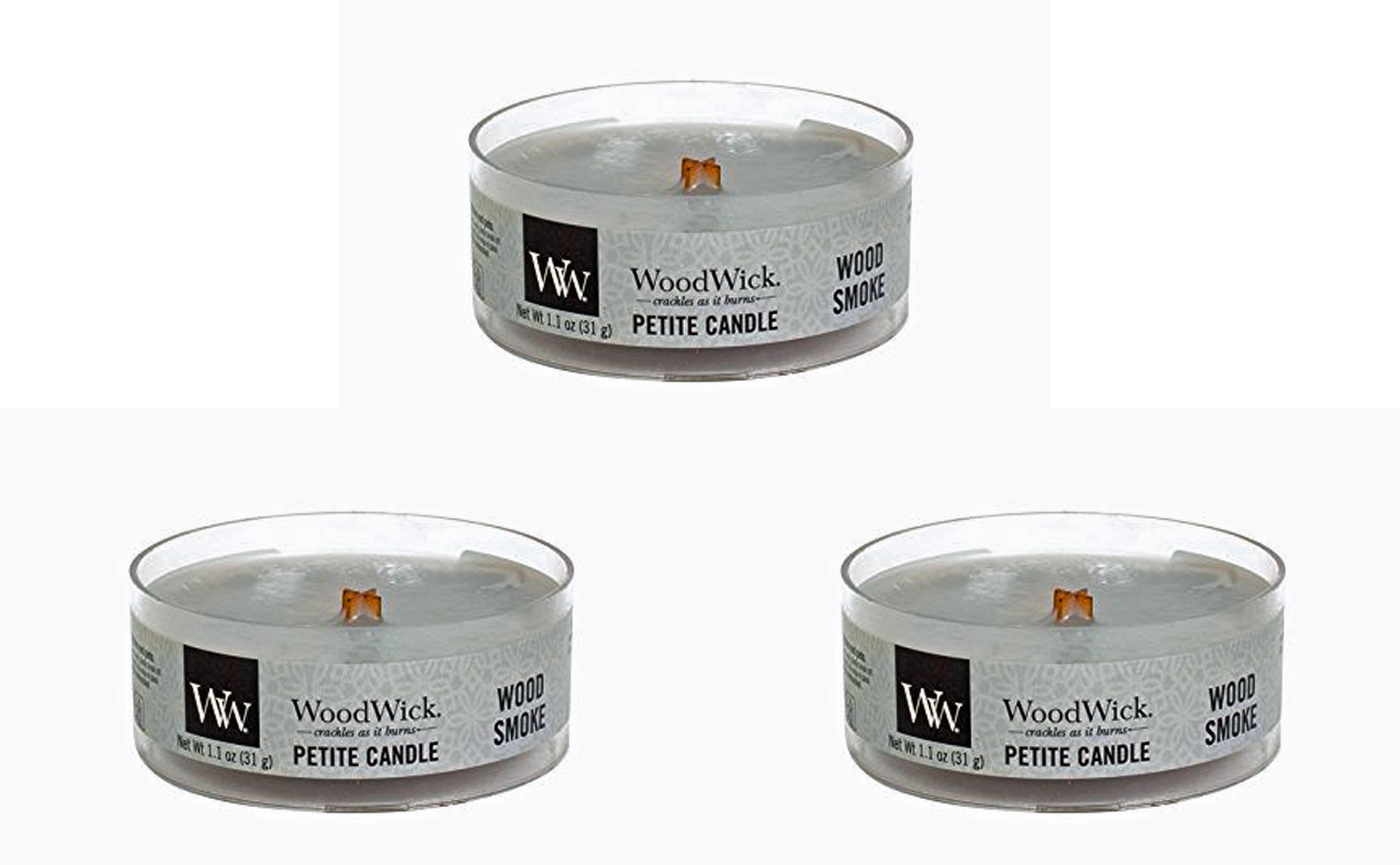 WoodWick Wood Smoke Petite Candles 3 Pack
