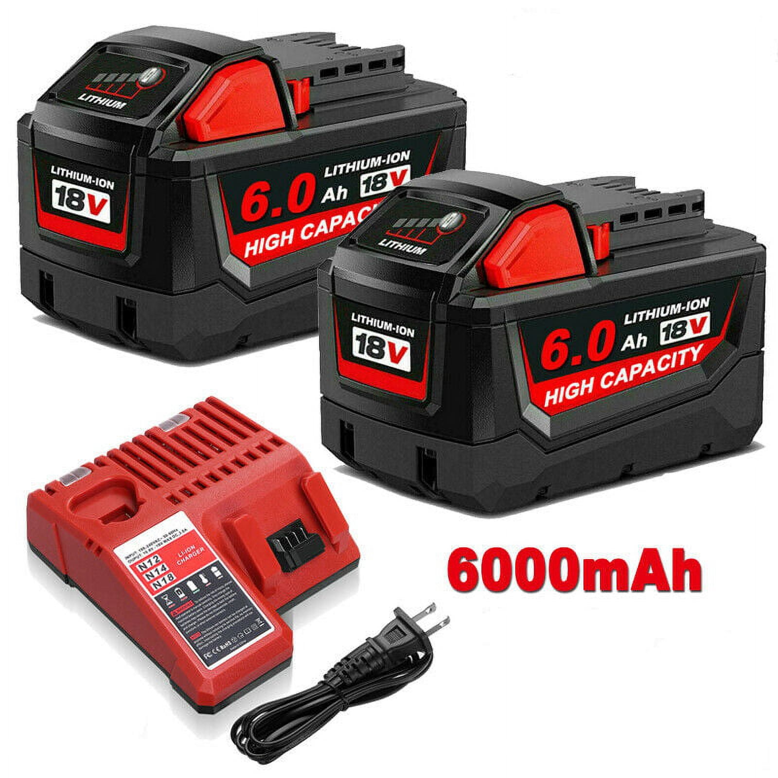 Vanon 2Pack For Milwaukee M18 XC 18Volt 9.0 AH Extended Lithium-Ion ...