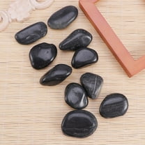 Worgeous 10pcs Painted Stones for Children's Creative DIY Hand painted Cartoon Rocks Black