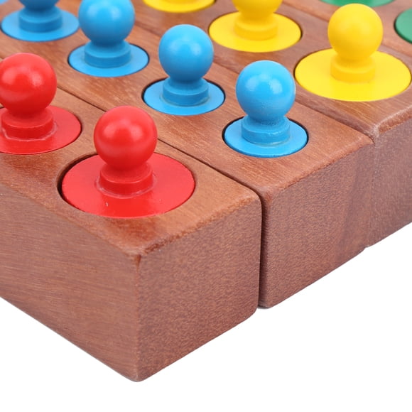 Juego De Bloques De Cilindros, Juego De Cilindros De Madera De Moda, Duradero Y Colorido, Portátil No Tóxico Para Niños De 36 Meses