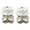 White, variant on Ayyufe Women Elegant White Gardenia Flower Pattern Stud Earrings