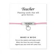 thumbnail image 1 of Pulsera con tarjeta de maestro, tejida con cuerda de cera, pulsera con tarjeta de maestro con bendición de gratitud a la moda, 1 of 6