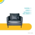 thumbnail image 3 of Sillon Individual Comodo Cojin Moderno gris 77x68x44 cm Pido Todo SI01BK-H3, 3 of 6
