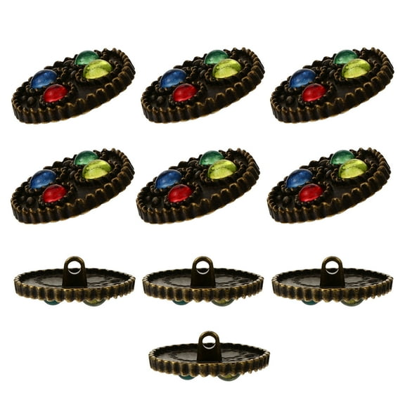 EXHUMKY Vintage Metal Buttons Black Copper Finish for Sewing and Crafts