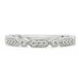 thumbnail image 3 of SAVEARTH DIAMONDS 1/4 ct. t.w Round Cut Lab Created Moissanite Diamond Milgrain Half Eternity Stackable Band Ring For Women In 10K Solid White Gold (G-H Color, VVS1 Clarity, 0.25 Cttw)-5, 3 of 8