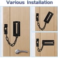 thumbnail image 5 of Cerradura de cadena para puerta, paquete de 2 cerraduras de puerta de acero inoxidable con 12 tornillos, cerraduras de cadena engrosadas de primera calidad y resistentes para puerta interior, pes, 5 of 5