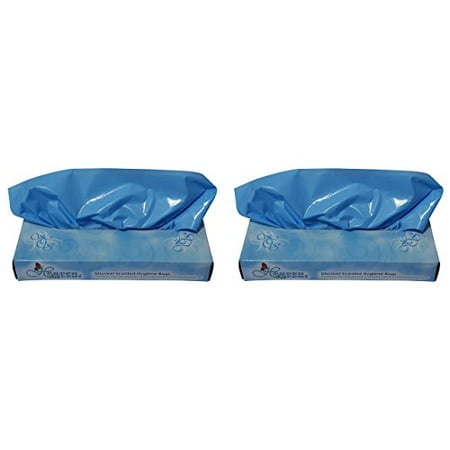 100 Total Bags - Heaven Scent Scented Hygiene Bags, 100 Total Disposal Waste Bags (Pack of 2)