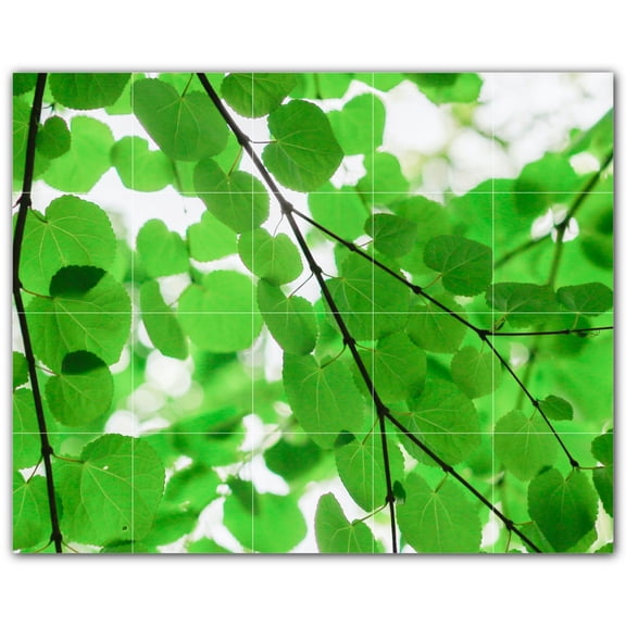 Picture-Tiles.com: Trees Ceramic Tile Wall Mural WAL501016-54L. 40"W x 32"H using (20) 8" x 8" Ceramic Tiles-Satin Finish