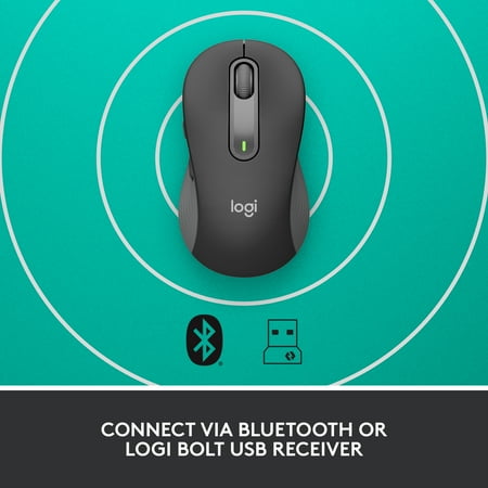 Logitech - Signature M650 Wireless Mouse with Silent Clicks - Graphite