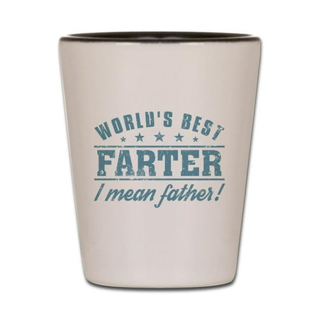 

CafePress - Worlds Best Farter - White/Black Shot Glass Unique and Funny Shot Glass