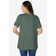 thumbnail image 2 of Woman Within Plus Size Eyelet Henley Tee, 2 of 6