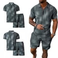 thumbnail image 5 of AJZIOJIRO Men's Summer Casual T-Shirts Shorts Set Short Sleeve Cotton Shirt Tops Pants Set M-2XL, 5 of 9