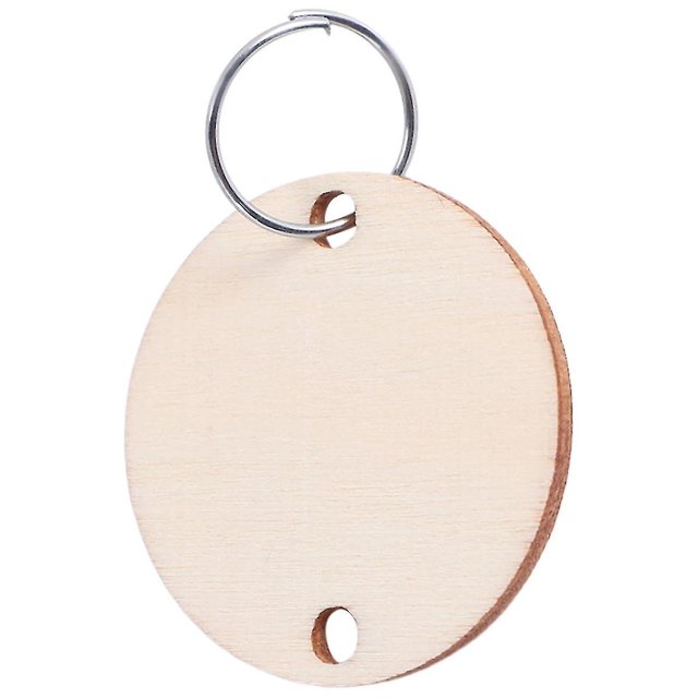 100 piezas de discos de madera redondos con agujeros, etiquetas para tableros de cumpleaños y 100 piezas de anillos de 15 mm para artes y manualidades (3 cm)