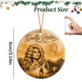 thumbnail image 3 of Dolly Memorial Parton Christmas Ornament Commemorative Hanging Tree Pendant for Home Office Shelf Decor Dolly Gifts for Women Festive Party Accessories, 3 of 6