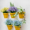 thumbnail image 6 of 4 Bundles Artificial Daffodil Flowers for Outdoors Fake Flowers Greenery No Fade Faux Plastic Plants for Decoration Outside UV Resistant Home Garden Porch Window Box Decorating(Blue）, 6 of 6