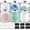 Clear-6 Pack-12&10oz, variant on Clear Qtip Holder with Labels-Shatterproof Plastic Jars for Bathroom Organization- Swab Holder Canisters for Balls, Pads, Floss Picks-Minimalist Decor