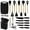 Black, variant on 19pcs Cooking Utensils Set, Kitchen Set Utensils Set with 11 Pieces Spatula Cooking Utensils,Heat Resistant Silicone Utensils 5 Piece Sharp Knife Set 1 Scissors and 1 Utensil Cutting Board Black