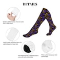thumbnail image 5 of Rateoe Golden Snake And Purple Rose Compression Socks for Women and Men 20-30mmHg-Circulation Support Socks Knee High Nurse Pregnant Running Medical and Travel Athletic, 5 of 7
