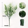 thumbnail image 6 of Morttic 8 Bundles Artificial Flowers Fake Outdoor Plants Faux Uv Resistant Lavender Flower Plastic Shrubs Indoor Outside Hanging Decoration (White), 6 of 7
