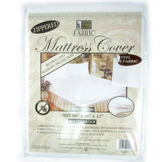 1 Queen Size Zippered Mattress Cover Waterproof Bed Bug Dust Mite 1 Queen Size Zippered Mattress Cover Waterproof Bed Bug Dust Mite Protect Fabric Com