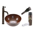thumbnail image 1 of Premier Copper Products BSP1-VR15BDB Évier Circulaire 15 Po avec Robinet de Cuve Tru, 1 of 4