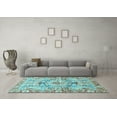 thumbnail image 3 of Ahgly Company Indoor Rectangle Abstract Light Blue Modern Area Rugs, 2' x 5', 3 of 4