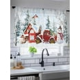thumbnail image 5 of Christmas Red Truck Sheer Curtains 45 Inch Long 2 Panels, Pine Tree Winter Branches Xmas Farmhouse Light Filtering Rod Pocket Semi Sheer Curtains, Sheer Voile Drapes for Living Room Bedroom, 52"x45", 5 of 5