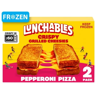 Lunchables Crispy Grilled Cheesies, Pepperoni Pizza Sandwich, 2 Pack Regular
