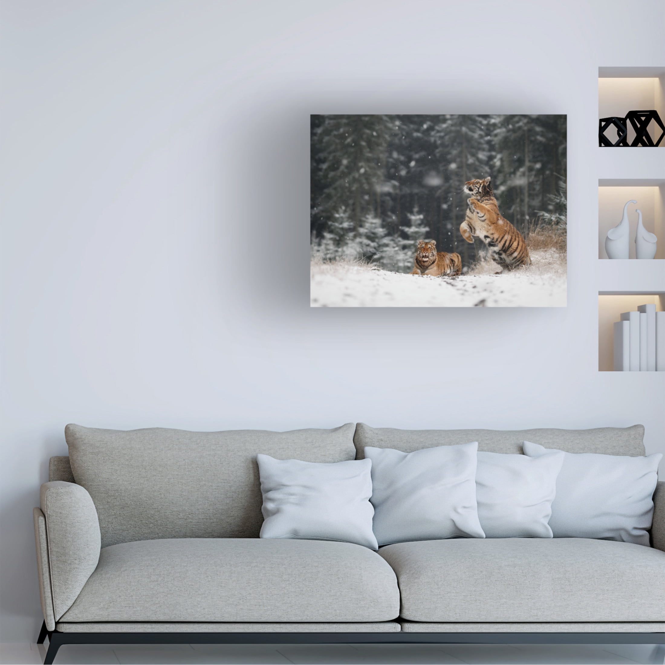 Trademark Fine Art Michaela Firesova It Is Snowing Canvas Wall Art