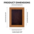 thumbnail image 4 of 24x30 Shadow Box Frame Light Brown Wood | With a 3/4" Usable Display Depth | Includes a Brown Real, 4 of 6