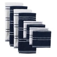 thumbnail image 1 of Design Imports 70317A Torchon en Éponge Côtelée Bleue - Ensemble de 8, 1 of 2
