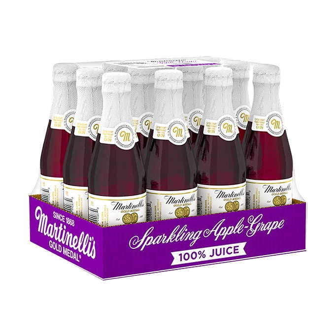 Martinelli's Gold Medal Sparkling AppleGrape Juice 12 Count 8.4 fl oz