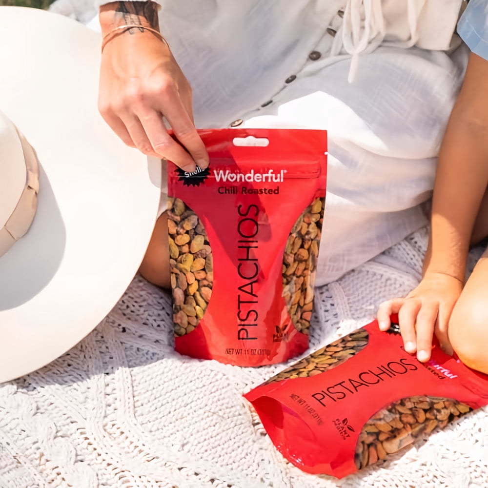 Wonderful Pistachios No Shells Chili Roasted (Pack of 10)